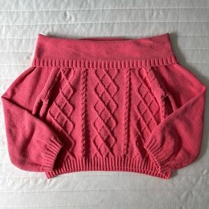 My Michelle Off-the-Shoulder Pink Sweater